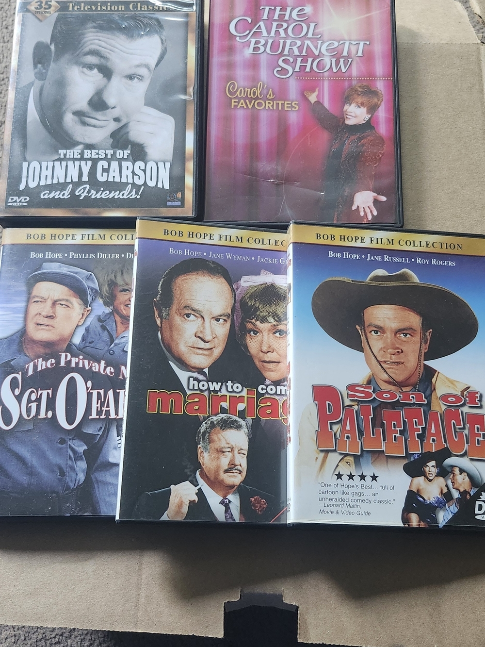 Classic Comedy DVD Lot with Bob Hope, Johnny Carson & Carol Burnett